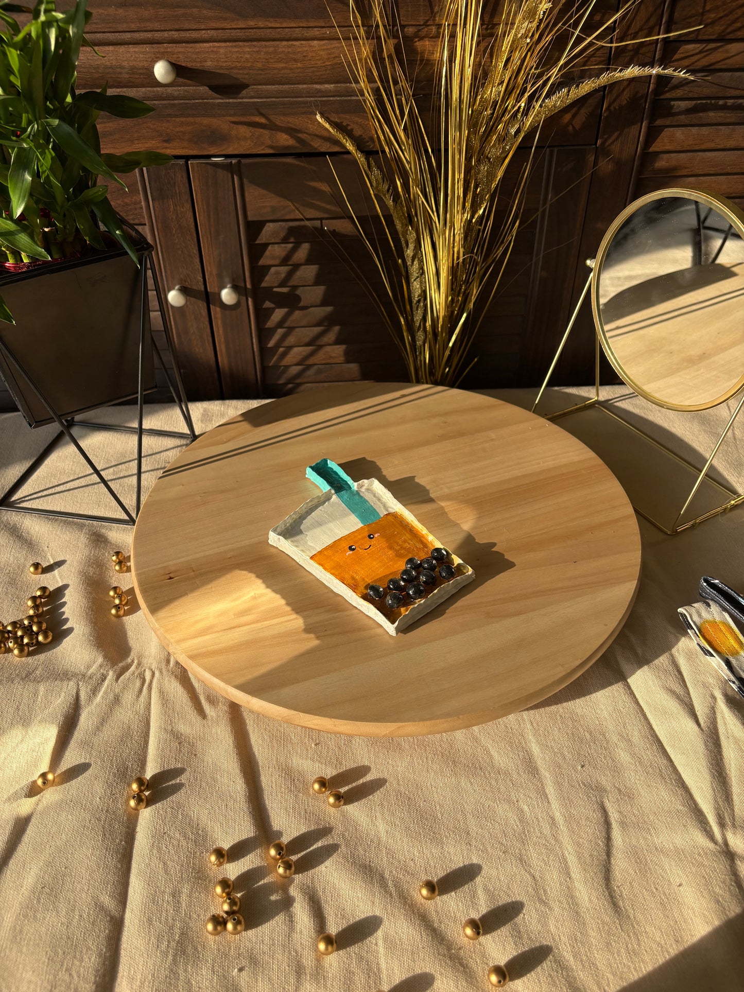 Bubbles and laughter trinket tray